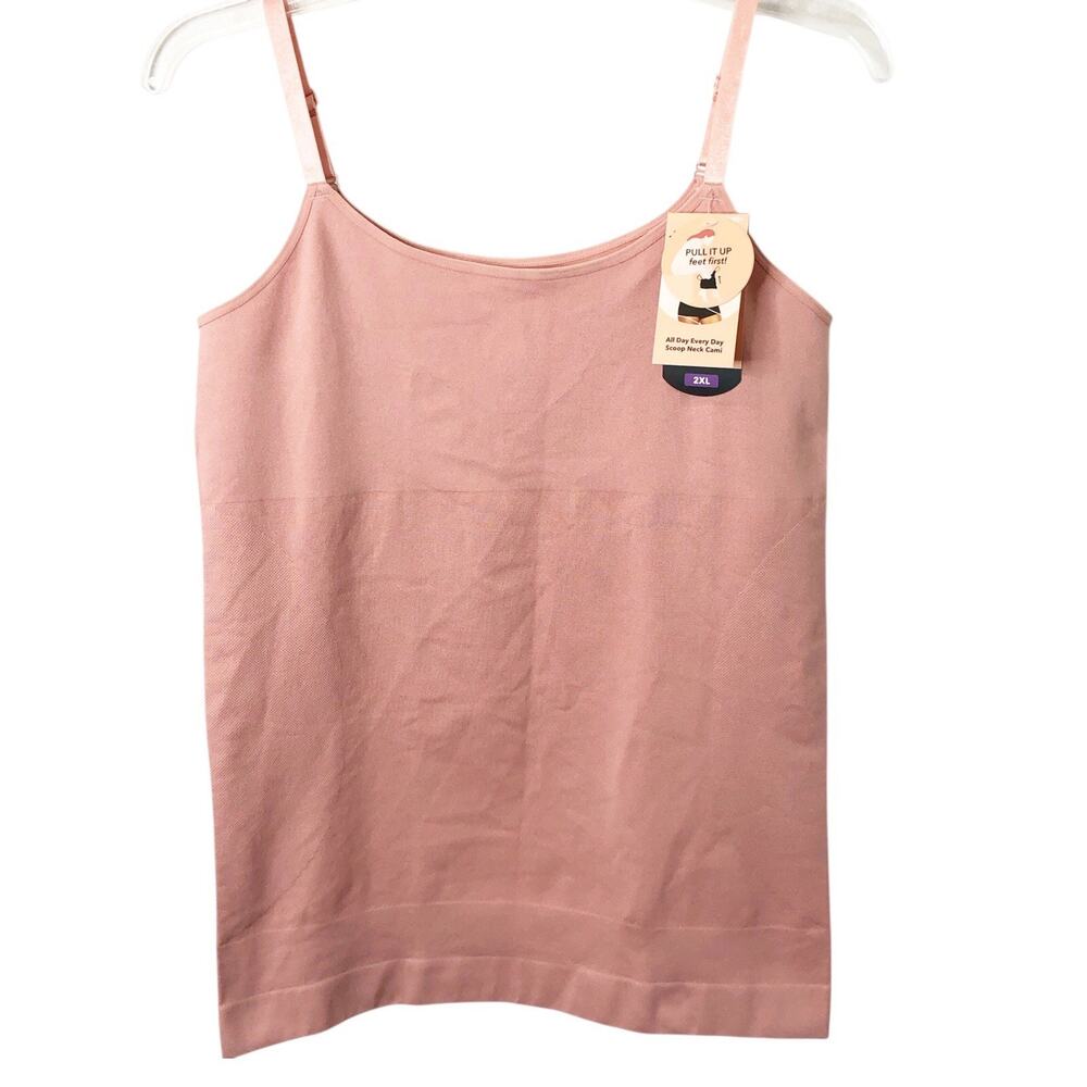 Shapermint Essentials NWT All Day Every Day Scoop Neck Cami in Pink Size 2XL